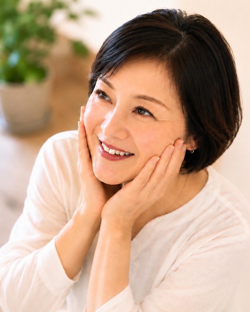 笑顔の女性